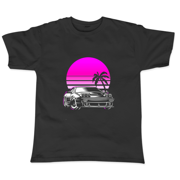 RX-7 Baskılı T-Shirt Siyah