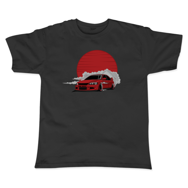 Lancer Evolution Baskılı Siyah T-Shirt