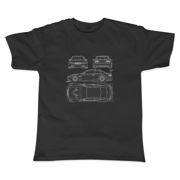 M3 E92 GTR Baskılı Siyah T-Shirt