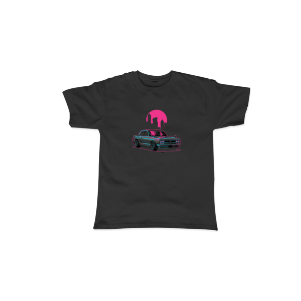 Benz Araba Baskılı Siyah T-Shirt