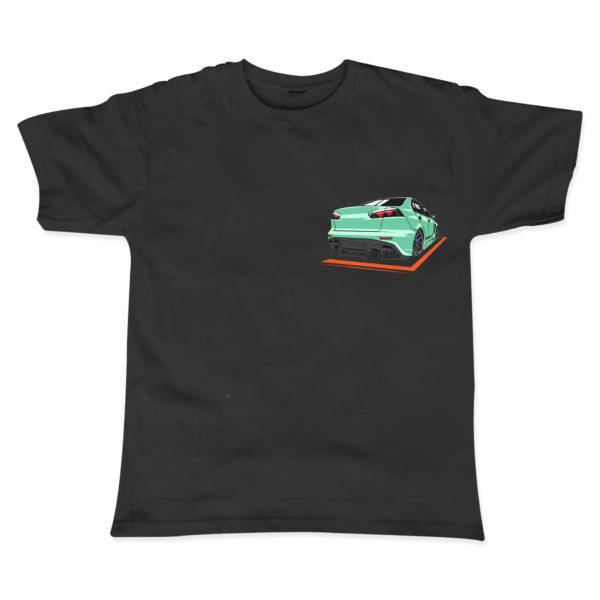 Lancer Evo X Baskılı Siyah T-Shirt